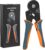 0.08-16mm² Ferrule Crimping Tool, Preciva AWG 28-5 Crimping Tools with Upgrade Springs, Wire Crimping Tool, Self-Adjsutable Ratchet Crimping Pliers, 16mm Bootlace Ferrule Crimper Tool