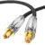 EMK Digital Optical Audio Cable (24K Gold Plated Connectors,Aluminum Alloy Shell,Braided Jacket) S/PDIF Toslink Optical Cable Fiber Optic Cable for Home Theater,Soundbars,Gaming Consoles (1 metres)
