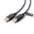 rhinocables USB 2.0 Printer Cable | Gold Connectors, High-Speed 480 Mbps Data Transfer | Multi-Shielded A-Male to B-Male | Universal Compatibility for Printers & External Hard Drives (1.8m,Black)