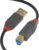 Lindy 2m USB 3.2 Cable. USB-A Male to USB-B 3.0 Male Type B, Monitor Upstream Cable, External Hard Drive, Scanner, Printer, Anthra Line, Black