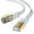 Cat 8 Ethernet Cable 1m 2m,5m,10m,15m,20m,30m,50m, High Speed Network LAN Internet Cable,SFTP Gold Plated RJ45 40Gbps 2000Mhz Patch Cord, for Modem/Gaming,Faster Than Cat7/Cat6/Cat5 White (White, 1M)