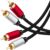 2RCA Male to 2RCA Male Stereo Audio Cable,Dual Shielded Gold-Plated RCA Stereo Cable,Suitable for Home Theater, Amplifier, HDTV, Game Console, Hi-Fi System(1m/3ft)