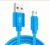 Braided Micro USB Cable Fast Charging & Data Sync Compatible with SONY DualShock 4 (PS4 controller), PS4 Headset PlayStation Move Motion Controllers (older), VR Processor Unit 1M Blue