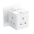 Plug Extension Socket with 4 USB, 3 Way (13A/3250W) Multi Plug Adapter UK, USB Wall Plug Charger, 3 Pin Plug Expander for Home, Office