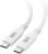 Cable Matters USB4 Cable 0.3 m with 40Gbps Data, 8K Video, and 240W Charging, White, Compatible with Thunderbolt 4 & 3, USB C for iPhone 15 Pro Max Plus, MacBook, DELL XPS, Surface Pro