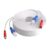 SANSCO 18.3 Meter 60 Feet Coaxial Lead, Power Cable for DVR Security System, BNC Video Wire for 960H/720p/960p/1080p/3MP/4MP/5MP CCTV Cameras and Digital Video Recorder, White