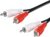 2RCA to 2RCA Cable 1m, 2 RCA Male to 2 RCA Male Stereo Audio Cable for Home Theater, HDTV, Gaming Consoles, Hi-Fi Systems