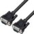 DTECH DB9 RS232 Serial Cable Male to Male Port Extension Null Modem Cord Full Handshaking 7 Wire Crossover for Data Communication (5m, Black)