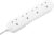 Masterplug Four Socket Extension Lead, 5 Metre Cable, Unswitched, 4-Way Plug Extension Cable, Power Strip, Basic Power, White, 13A, 4G, 5m, BFG5N