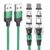 360° & 180° Magnetic Charger 3-in-1 Phone Charger Cable – USB C & Micro USB, 3.3ft * 2 Pack for iPhone/Samsung