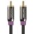 FosPower Subwoofer Cable (6 FT) RCA to RCA Audio Stereo Cable, Male to Male – Dual Shielded Cord | 24K Gold Plated Connector | Corrosion Resistant | Clean Sounding Signal