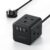 Extension Lead with 4 USB Slots, 4 Way (13A/3250W) Multi Plug Extension Cable, UK Desktop Power Extension Cord with Multi Socket, 1.5M Extension Cable (black, 1.5M)