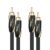 J&D RCA Stereo Cable, 24 AWG Gold Plated Male-to-Male Phono to Phono Cable, 2RCA to 2RCA Stereo Audio Cable, Subwoofer Cable for Home Theater, HDTV, Amplifiers, Hi-Fi Systems, Speakers, 1.8 Meter