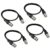 4 in Pack BNC M/M Connector Cable (1.6ft/20) – BNC Male to BNC Male Video Coaxial Extension Cable for CCTV Surveillance Camera Cable
