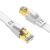 Ercielook CAT8 Ethernet Cable 6m- High Speed Shielded Flat Internet Cable, Weatherproof S/FTP UV Resistant for Router/Gaming/Modem – White