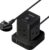 AICODE Cube Extension Lead with USB Slots,4 Way Multi Plug Extension Socket Tower with 2 USB C & 2 USB A Ports,Overload Protected Extension Lead Black with Switch,2M Extension Cable for Home,Office
