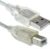 kenable CLEAR USB 2.0 Hi-Speed A to B Cable Lead For Printers 24AWG Ferrite 2m