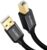 Printer Cable USB 2M/6.5FT USB 2.0 Type A Male to B Male Printer Scanner Cord 24K Gold Plated Compatible with Canon, HP DeskJet/Envy, Lexmark, Dell, 3D, DAC, Xerox, Samsung etc