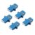 5pcs LC to LC UPC Fiber Optic Coupler Singlemode/Multimode Duplex Flange Type Fiber Optical Cable Adapter LC to LC Female to Female Connector with Mount Panel for Server Rack Patch Panel