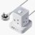 AICODE Cube Extension Lead with USB Slots,4 Way Multi Plug Extension Socket Tower with 2 USB C & 2 USB A Ports,Overload Protected Extension Lead with Switch,2M Extension Cable for Home Office Kitchen