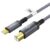 USB B to USB C Cable 3M USB C Printer Cable Braided Suitable forMacBook Pro/Air, Matebook, Dell, HP, Canon, Scanner, Digital Piano,MIDI etc