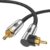 EMK 90 Degree Subwoofer Cable 1Metres,RCA Male to Male Digital Coaxial Audio Cable for Television, DVD Player, Gaming Console, Projector, Speaker