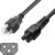 SatelliteSale Universal Heavy Duty Computer Power Cable Male NEMA 5-15P to Female IEC C5 Black PVC Cord 6 feet