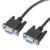 sourcing map 6.6 ft DB9 RS232 Serial Cable, Straight Through RS-232 Female to Female 9 Pin Extension Cable for Data Communication, Black