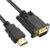 Omivine HDMI to VGA cable, 1080P@60Hz Gold Plated HDMI (In) to VGA (Out) ONE WAY Transfer cable compatible with Raspberry Pi, Roku, computer, desktop, laptop, PC, projector, HDTV-1M