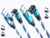 REFLEX POWER 2 Pack 1M 3-in-1 540° Rotate – Luminous Magnetic USB Charging Cable for iPhone/iPad, Micro USB, Type-C, 2.4A Fast Charge, Durable TPE, 360°/180° Rotating Magnetic Design – Blue LED Glow