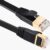 Cat7 Ethernet Cable 5M High Speed 10Gbps, 600MHz Shielded LAN Network Cable with Gold-Plated RJ45 Connectors, Flat Internet Cable for Router, Modem, PC, Laptop, PS5, Gaming, Switch, Smart TV (Black)