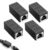 4 Pcs RJ45 Coupler, Female to Female Ethernet Connector, Plug and Play Ethernet Cable Extender LAN Network Inline Joiners (Black)