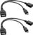 2 PCS 2-in-1 Micro USB to USB Adapter (OTG Cable + Power Cable) for FireStick,Port OTG Adapter for AMAZON FIRE TV STICK 2 TV 3 4K Samsung Andriod Micro(Black)