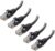Cable Matters 5-Pack 10Gbps Snagless Short Cat6 Ethernet Cable 1.5m (Cat6 Cable, Cat 6 Cable) in Black 1.5 Meter