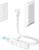 3ft Flat Plug Extension Cord with Outlet Covers, Ultra Thin Outlet Corrector with Cord Concealer Kit, 3 Outlet Power Strip, 13A 125V 1625W, Size