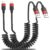 Coiled Lightning Cable 2 Pack, Retractable Apple Carplay Cable for Car, Coiled iPhone Charger Cord Fast Charging for iPhone 14 13 12 11 Pro Max Mini XR XS 8 7 Plus SE