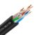 Syston Cable Tech Cat6A+ Bulk Raw Ethernet Cable Black Bulk 700MHz 20 ft 23AWG 4pr Unshielded Twisted Pair UTP Solid Bare Copper Riser CMR Heat UV Resistance Indoor Outdoor Order to Cut