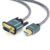 HDMI to VGA (Male to Male) Cable, Aluminum alloy shell Nylon Braided & Gold-Plated Support 1080P Compatible with Computer, Desktop, Laptop, PC, Monitor, Projector (1M)