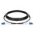 Vesperia 30m(98.4ft) Armored Fiber Optic Cable LC/UPC to LC/UPC Low Friction LSZH OS2 Duplex Mono Mode 9/125μm with Adapter Coupler,Suitable for Indoor and Outdoor,Black