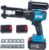 80kn Rechargeable Hydraulic Crimping Tool, 21v Lithium Battery Powered Hydraulic Crimping Tool, 10-300mm²Electric Crimping Tool with 12 Dies for Crimping Copper & Aluminum Terminals
