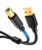 USB 2.0 Printer Cable 2M (6.6ft), Gold-Plated A to B Cable with Ferrite Core, AWG 24/28 Copper Wires, 480Mbps High Speed for Printers, Scanners, Fax, HDD