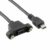 USB 2.0 Mini B extension cable, male, panel mount type, USB 2.0 B male to B female, with screws, 50cm