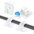 100PCS Large Cable Clips, Self Adhesive Wire Clips Organizer Cord Management, Sticky Cable Tidy Outdoor Strong for Wall, Desk, Christmas String Lights, TV PC Ethernet, Clear
