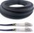Elfcam – 60m/196.85ft Outdoor and Indoor Shielded Armored Fiber Optic Cable LC/UPC to LC/UPC OM3 Multimode Duplex 50/125μm LSZH, Black 60 Meters