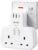 LENCENT Double Plug Adaptor with 1 USB C and 2 USB Ports, Surge Protected Multi Plug Extension Socket, 2 Way Wall Plug Extender for Household Appliances, iPhone, Smartphones, Tablets, 13A 3250W