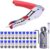 Coax Cable Crimper Kit Coaxial Wire Stripping Plier Tool Set with 20PCS F Compression Connector for Coaxial Cable RG6 and RG59