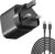 Switch 2 Charger, 60W Switch Charger with 5FT USB C Cable, AC Adapter Power Supply for Switch 2/OLED/Lite, Switch Dock, Pro Controller & Steam Deck, Support TV Mode