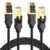 Ethernet Cable 2m 2Pack, High Speed 1000mbps 550Mhz/s Cat6 Ethernet Cable, Black RJ45 Lan Cable, Network Cable are Suitable for Routers, Computers, Modem, Switch, Games, Patch Panel