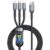 Multi Charger Cable 1.2m – 3 in 1 USB Fast Charging Cables + Data Transfer – Durable Nylon Braided Phone Chargers Cord – Multi USB Charger Cables – Type C MicroUSB and iPhone Connectors