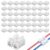 50 Pcs CH2 Quick Spring Wire Connectors Block, Compact Clamp Electrical Connectors Terminal Block For Electrical Wiring (White)